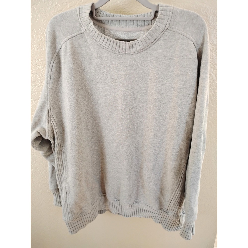 🩶AERIE Oversized Heather Gray Crewneck Sweatshirt loungewear cozy athleisure